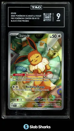 2025 POKEMON BLACK STAR PROMOS SVP EN #173 EEVEE PRISMATIC EVOLUTIONS ETB TAG 9 - Image 1