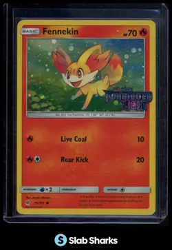 2018 POKEMON SUN & MOON FORBIDDEN LIGHT #15/131 FENNEKIN HOLO - Image 1