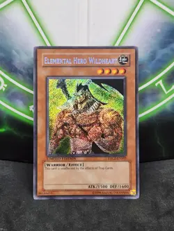 Yugioh Elemental Hero Wildheart EHC2-EN003 Secret Rare LP - Image 1