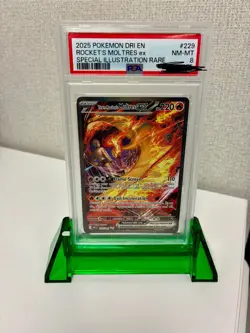 Pokemon TCG Team Rockets Moltres EX Destined Rivals Card 229/182 PSA 8 New cert! - Image 1