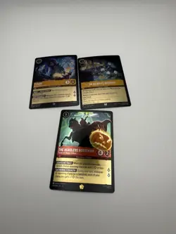 Lorcana Whispers In The Well Foil Card Foil Lot Of 3 Legendary Headless horseman - Image 1