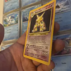 HP Alakazam Holo Rare Pokemon TCG Card 1/102 Base Set 1999 Unlimited - Image 3