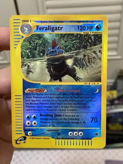 Pokemon TCG Feraligatr Reverse Holo Rare Card 47/165 Expedition MP - Image 1
