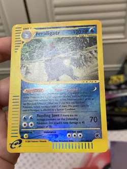 Pokemon TCG Feraligatr Reverse Holo Rare Card 47/165 Expedition MP - Image 2