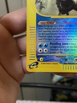 Pokemon TCG Feraligatr Reverse Holo Rare Card 47/165 Expedition MP - Image 5