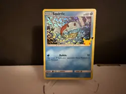 Squirtle 17 2021 Pokemon McDonald's 25th Anniversary Confetti Holofoil Card NM+ - Image 1