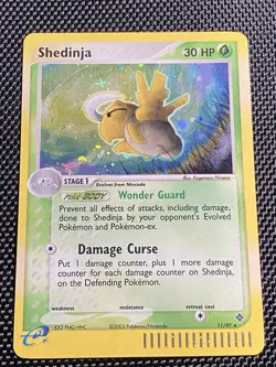 Pokemon Shedinja Dragon Card 11/97 Holo Rare TCG 🌀 Swirl LP/NM - Image 1