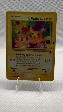 Birthday Pikachu 24 Pokemon Celebrations Collection Holo Card - Image 4