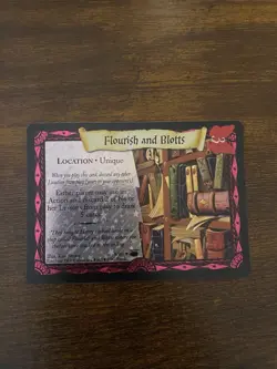 HARRY POTTER TCG DIAGON ALLEY HOLO FOIL RARE CARD #8/80 FLOURISH AND BLOTTS WotC - Image 1