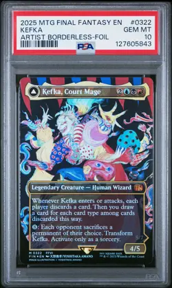 2025 MTG FINAL FANTASY FOIL #0322 KEFKA, COURT MAGE/KEFKA, RULER OF RUIN PSA 10 - Image 1
