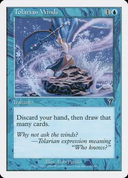 MTG Tolarian Winds 7th Edition Japanese Lightly Played Foil - Image 5