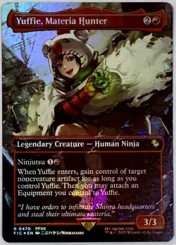 Yuffie, Materia Hunter (Borderless) (Chocobo Track Foil) Magic: The Gathering - Image 1