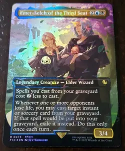 Emet-Selch of the Third Seat (Borderless) (Chocobo Track Foil) MTG Final Fantasy - Image 1
