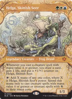 MTG - Helga, Skittish Seer (Showcase) - Bloomburrow - Image 1