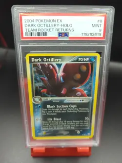 2004 Pokemon EX Dark Octillery #8 Holo Ex Team Rocket Returns PSA 9 MINT - Image 2