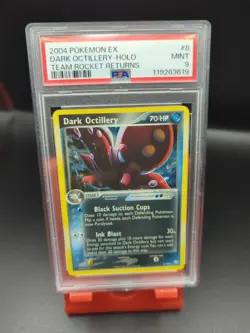 2004 Pokemon EX Dark Octillery #8 Holo Ex Team Rocket Returns PSA 9 MINT - Image 5
