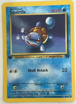Squirtle First Edition Pokemon Card Team Rocket 68/82 WOTC NM Vintage - Image 1