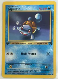 Squirtle First Edition Pokemon Card Team Rocket 68/82 WOTC NM Vintage - Image 2