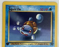Squirtle First Edition Pokemon Card Team Rocket 68/82 WOTC NM Vintage - Image 3