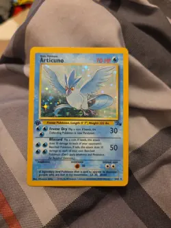 Pokemon Articuno 1st Edition Fossil Holo 2/62 NM - Image 1