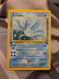 Pokemon Articuno 1st Edition Fossil Holo 2/62 NM - Image 2