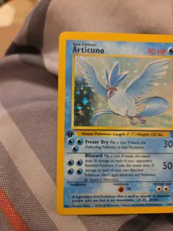 Pokemon Articuno 1st Edition Fossil Holo 2/62 NM - Image 4