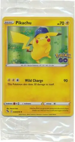PIKACHU 028/078 POKEMON GO POKEMON (SEALED HOLO, NM) - Image 1