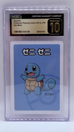 CGC 10 PRISTINE Squirtle Old Maid 2019 Japanese Pokemon Card - Image 1