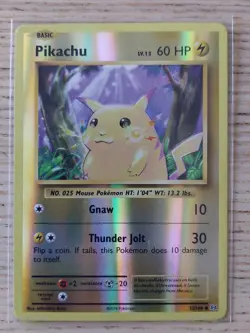 Pokemon TCG Pikachu 35/108 Reverse Holo Rare Lightly Played Condition - Image 1