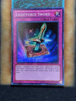 Yugioh Lightforce Sword LCYW-EN093 Super Rare 1st Ed LP - Image 1