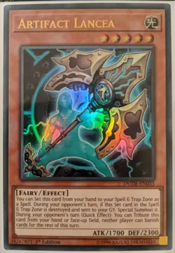 YuGiOh Artifact Lancea Ultra Rare 1st Edition DUDE-EN033 NM - Image 1