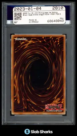 2002 SDK YU-GI-OH! PORTUGUESE #DIK-P001 BLUE EYES WHITE DRAGON 1ST EDITION PSA 9 - Image 2