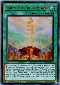 Yugioh Amazing Defenders #AMDE-EN028 Heavenly Gate of the Mikanko NM - Image 1