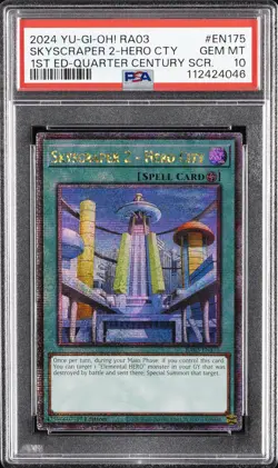 2024 YU-GI-OH! RA03-QUARTER CENTURY BONANZA SKYSCRAPER 2 - HERO CITY PSA 10 - Image 1