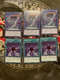 3x Blue-Eyes Chaos MAX Dragon & Chaos Form Common SDWD-EN009 Yu-Gi-Oh! - Image 1