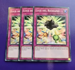 *ITALIAN* x3 Beckoning Light Super Rare 1st Ed SPWA-EN057 LP Yugioh - Image 1