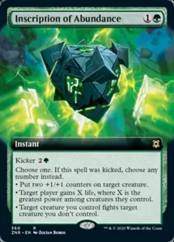 Inscription of Abundance (Extended Art) - Light Play MTG Zendikar Rising - Image 1