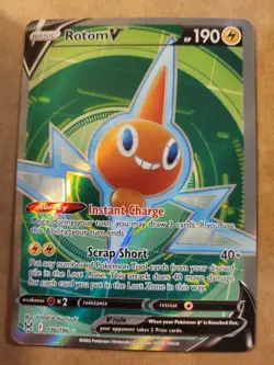 Pokemon - Rotom V (Full Art) Holo Lost Origin 176/196 Ultra Rare NM/LP Card - Image 1