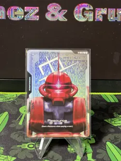 Gundam TCG Card Game Newtype Rising R-005 Resource - Char's Zaku II C+ Foil - Image 1