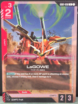 LaGOWE GD01-050 Gundam Newtype Rising Foil TMF/A-803 Card Game Near Mint TCG NM - Image 1