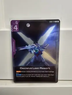 Gundam TCG Card Game Dual Impact Foil Rare GD02 R-111 Decisive Last Resort NM - Image 1