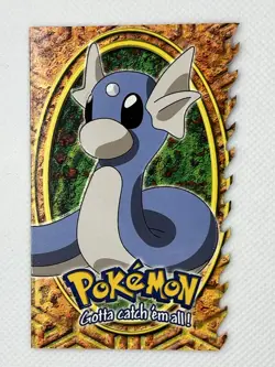 Topps Pokemon Evolution Card - #10 Dratini, Rare, Black Logo, Die-cut - Image 1