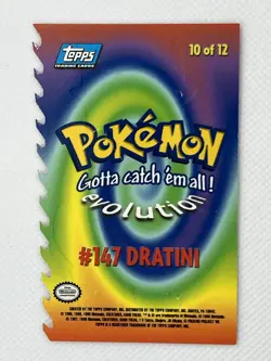 Topps Pokemon Evolution Card - #10 Dratini, Rare, Black Logo, Die-cut - Image 2