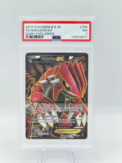 PSA 7 POKEMON GROUDEN 106/108 DARK EXPLORERS EX HOLO CARD - Image 1