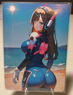D.va Full Art Goddess Story Overwatch Anime Waifu Trading Card - Image 1