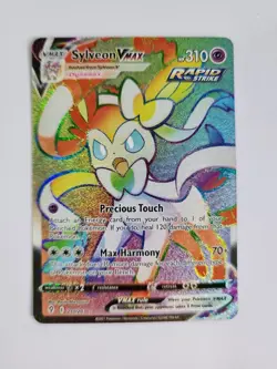 Pokemon TCG Sylveon VMAX 211/203 Evolving Skies Rainbow Secret Rare Card Holo - Image 1