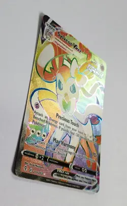 Pokemon TCG Sylveon VMAX 211/203 Evolving Skies Rainbow Secret Rare Card Holo - Image 3