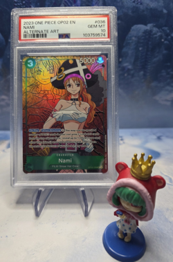 PSA 10 Nami OP02 036 SR Alt Art One Piece Card Game Paramount War English - Image 1