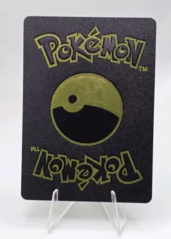 Pokemon Pikachu VMAX 310hp Black Vinyl Gold Foil Fan Art Collector Card TCG - Image 2