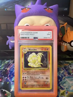 PSA 9 - Ninetales Holo Rare (R) #12/102 Base Set 1999 Pokemon Card - Image 1